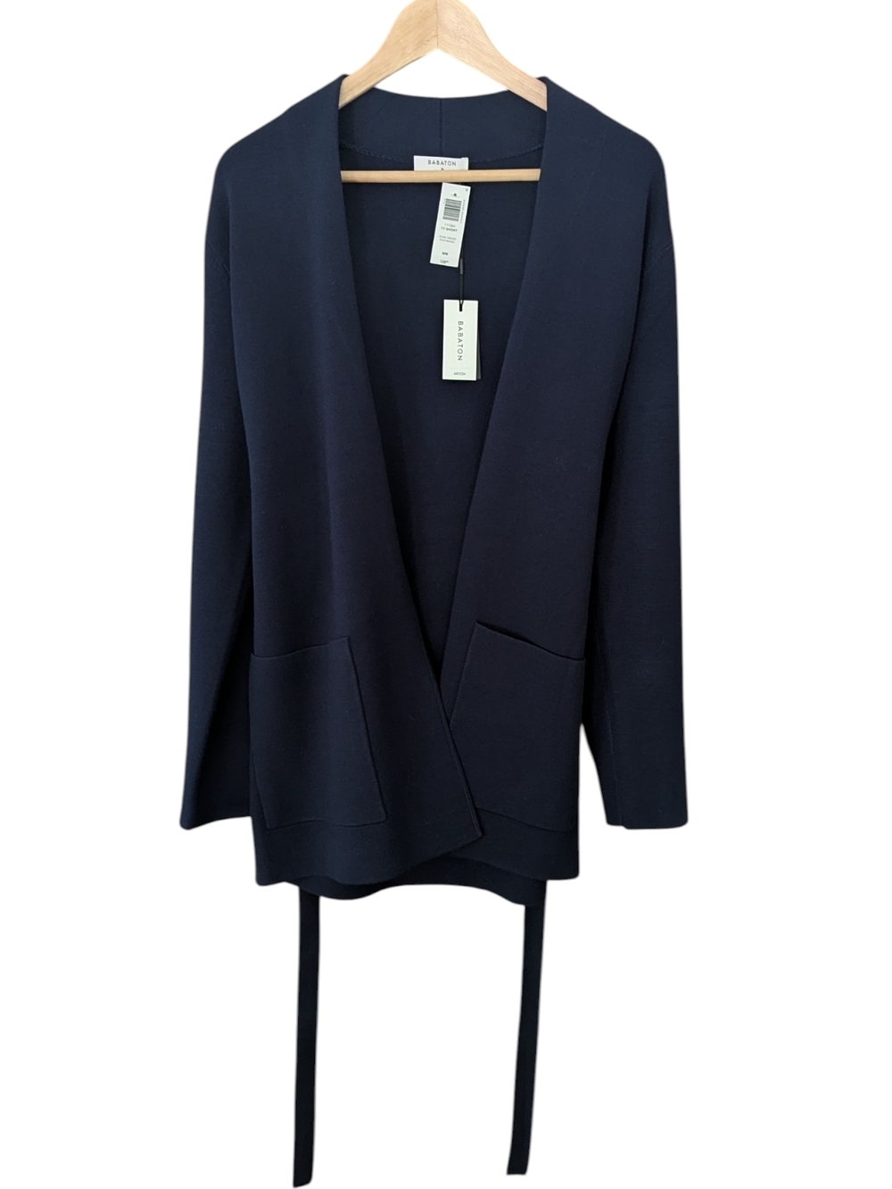 Babaton Aritzia Ty Short Indigo Belted Cardigan - Picture 3 of 8